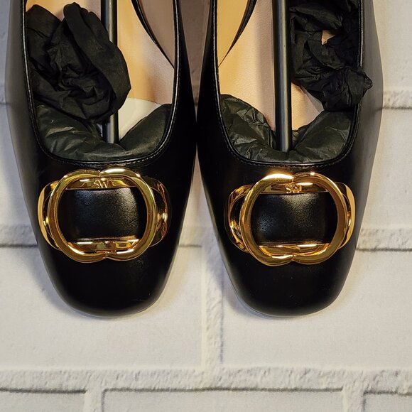 Brand  New Stuart Weitzman Anicia 25 Black Leather Low Pump Size: 39.5 | 9 B - Picture 13 of 13